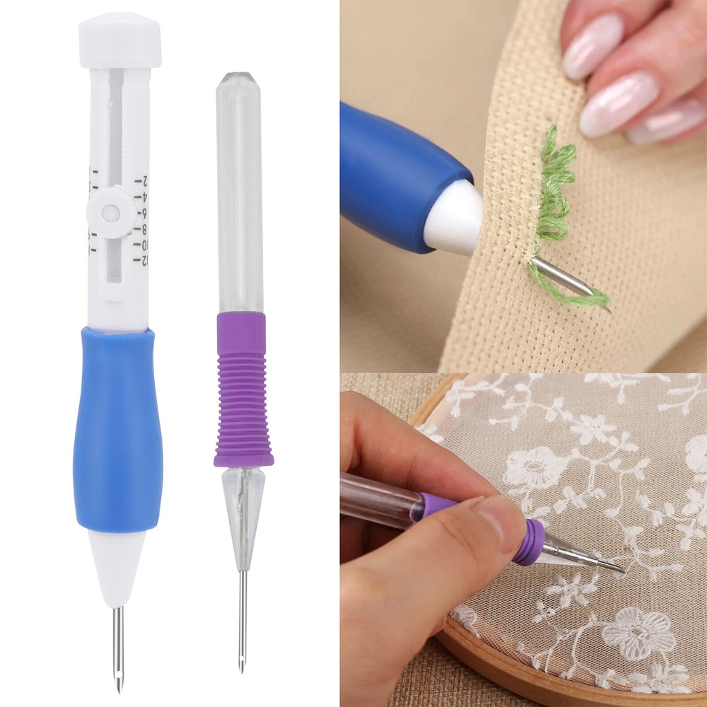 DIY Punch Needle Magic Embroidery Pen Set Stitching Thread Tool 100 Color Thread