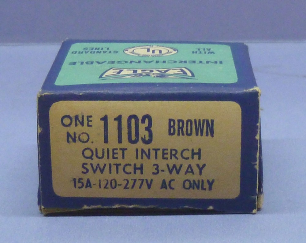 Vintage Brown 3-Way Toggle Quiet Light Switch Despard Interchangeable - Eagle