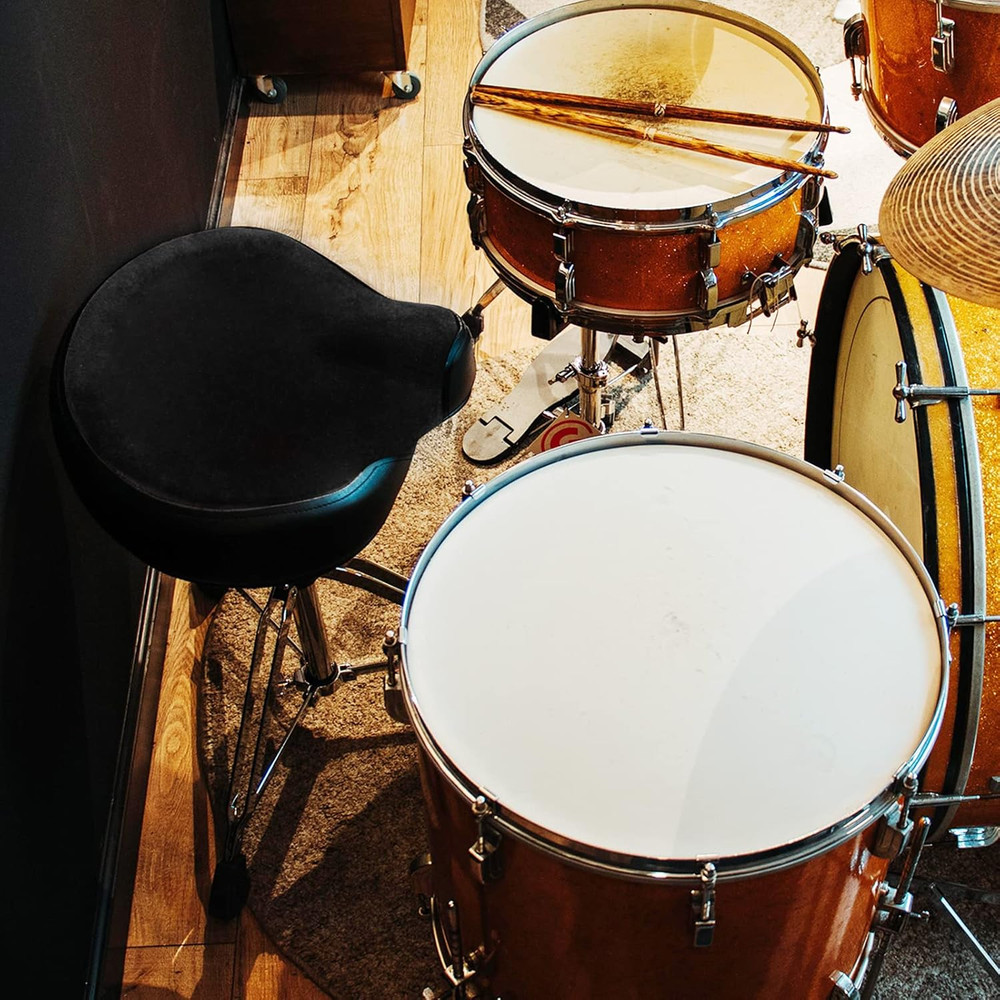 Drum Throne Drum Seat Height Adjustable,Rotatable Padded Drum Stools Motorcycle