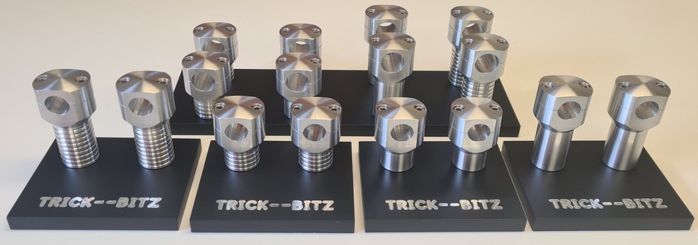 Universal  2" Rise plain handle bar risers to suit 7/8 inch (22mm BARS)