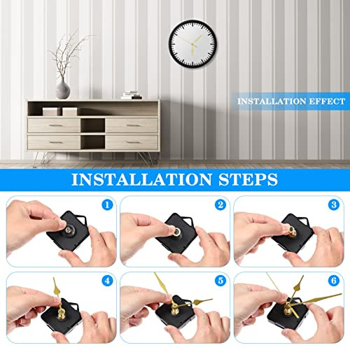 Silence Quartz Clock Movement, Silent Clock Mechanism Replacement DIY Wall