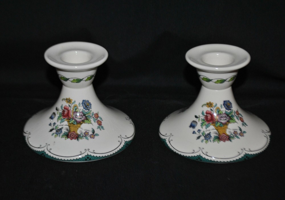 RARE Spode ANDOVER Candlesticks - Set of 2