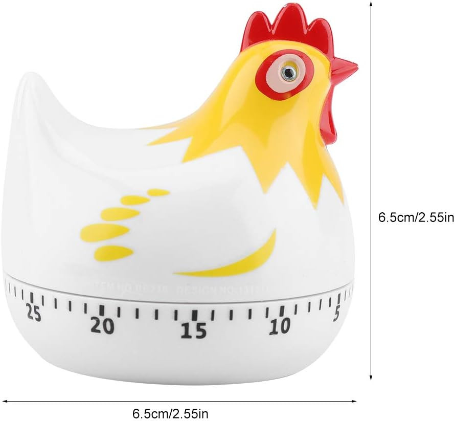 Cute Chicken-Shaped Kitchen Timer – 60-Minute Mechanical Countdown Timer for Coo
