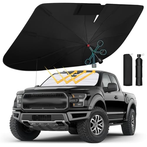 [2025 Latest]  Car Windshield Sunshade Umbrella - Double-Layer Design, 61"x33"