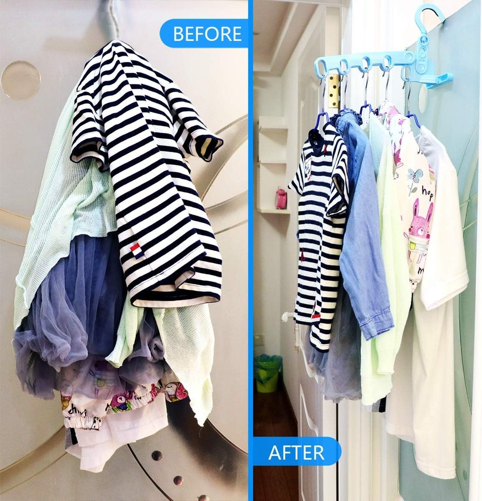 Plastic Multi-Function Hangers,Drying Rack,Suit Hangers,Travel Pink