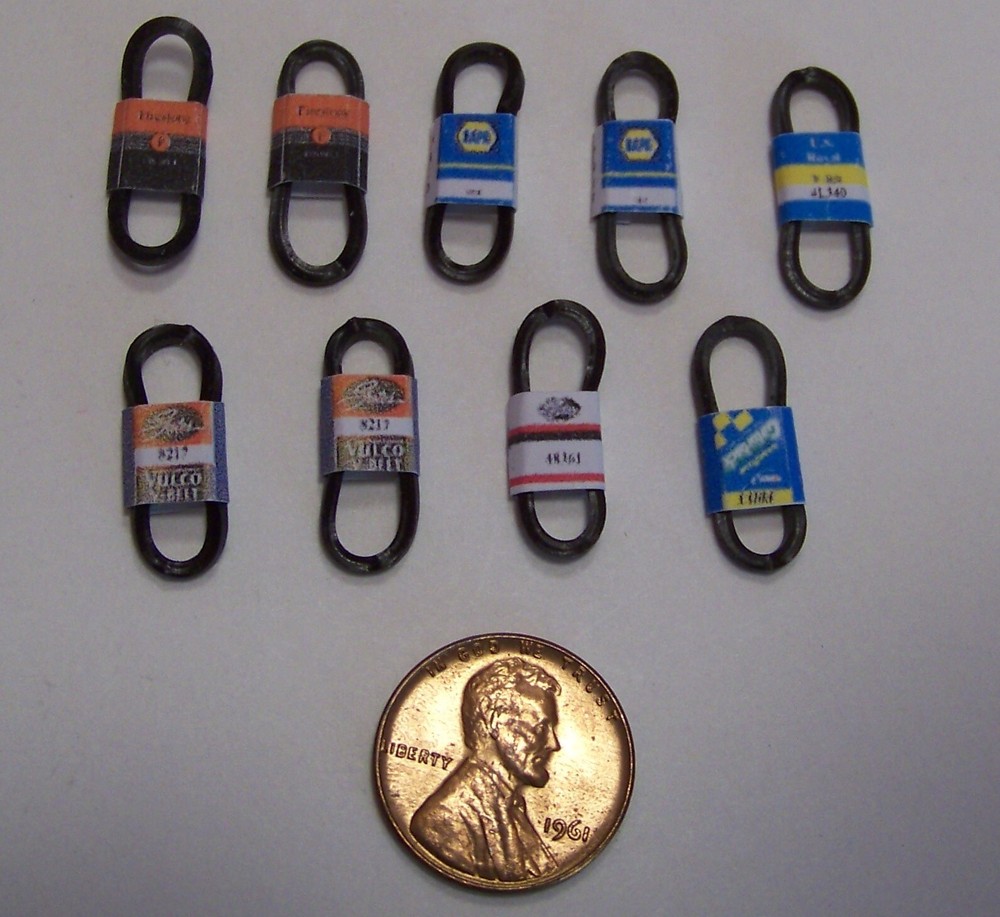 1/24 Scale Fan Belts and Spark Plugs