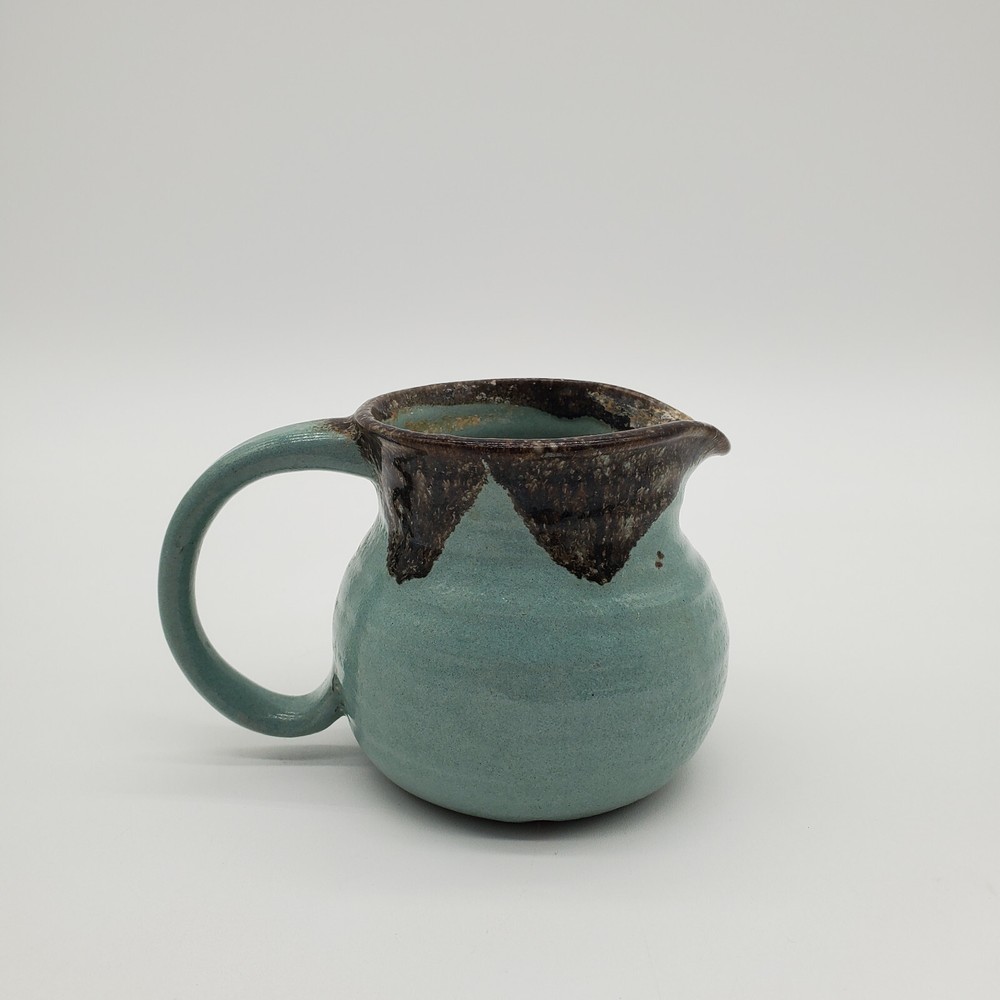 Signed Pinecroft Handmade Small Pottery Pitcher