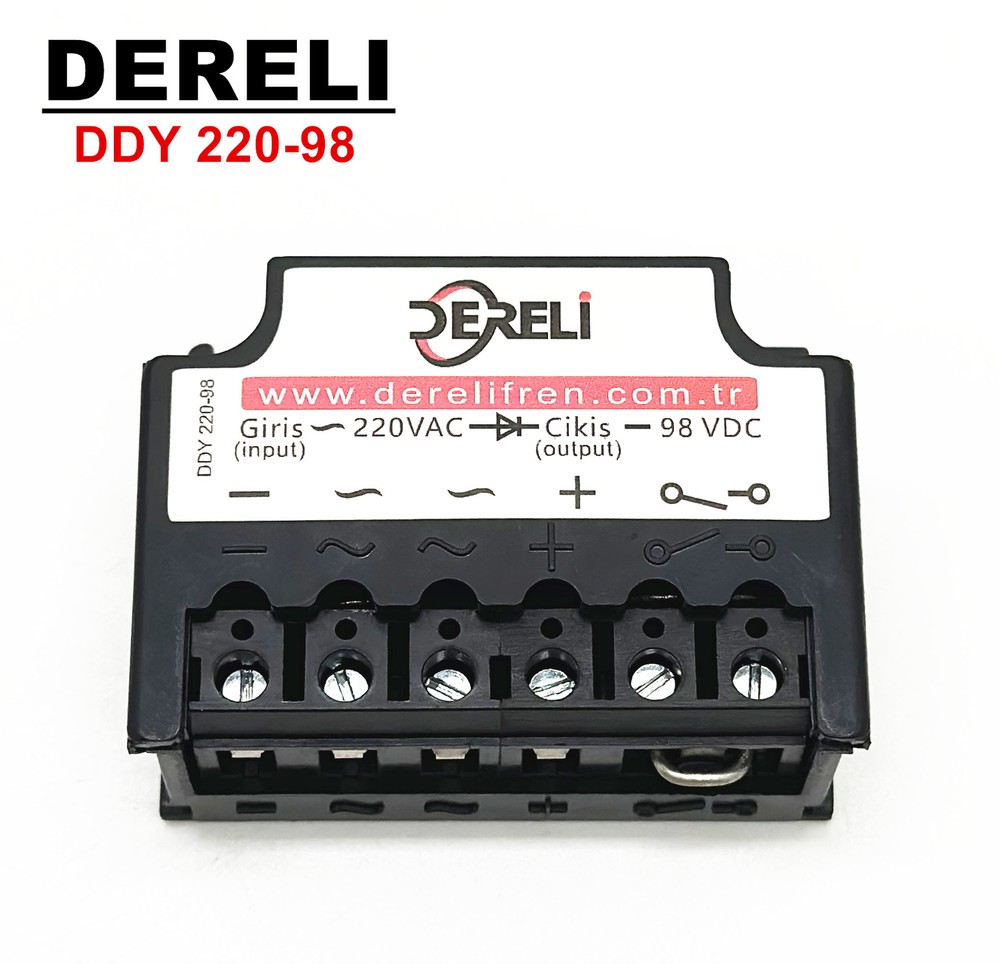 DERELI DDY 220-98 input 220VAC output 98VDC Half-Wave Brake Rectifier module
