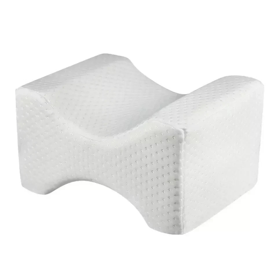 Knee Leg Pillow For Sleeping Cushion Support Between Legs Rest Memory Foam white