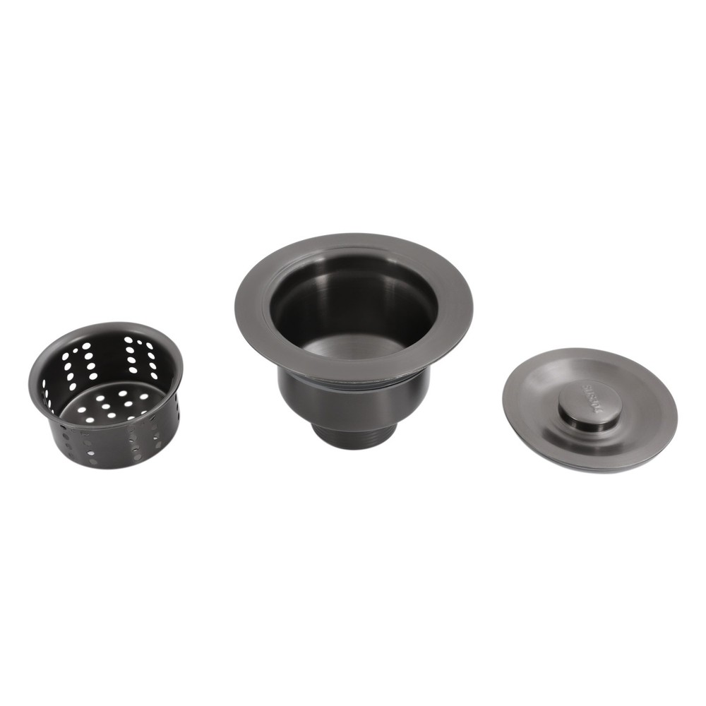 Double Bowl Sink Kitchen Sink Rectangular Stainless Steel Sink w/Grid & Drainer