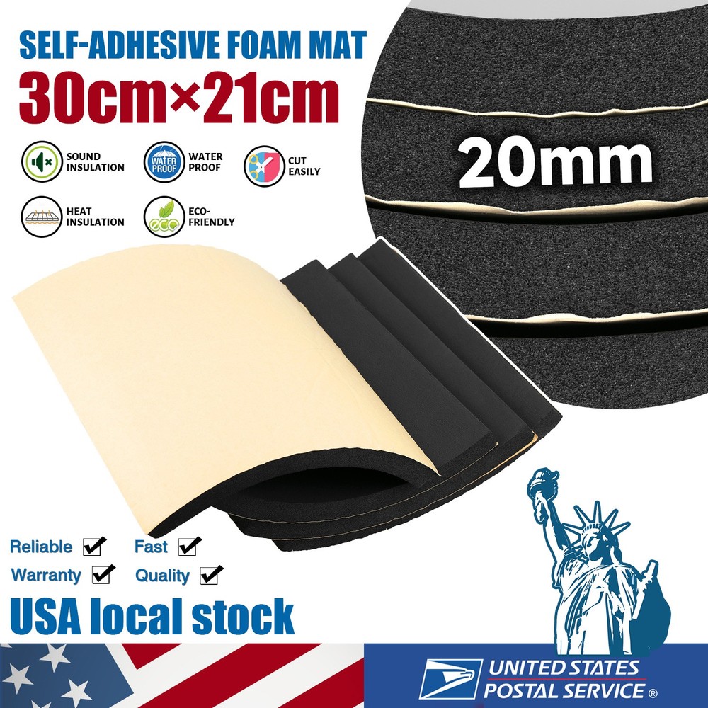 12"X8" Neoprene Sponge Foam Rubber Sheet with Adhesive Backing for home studio