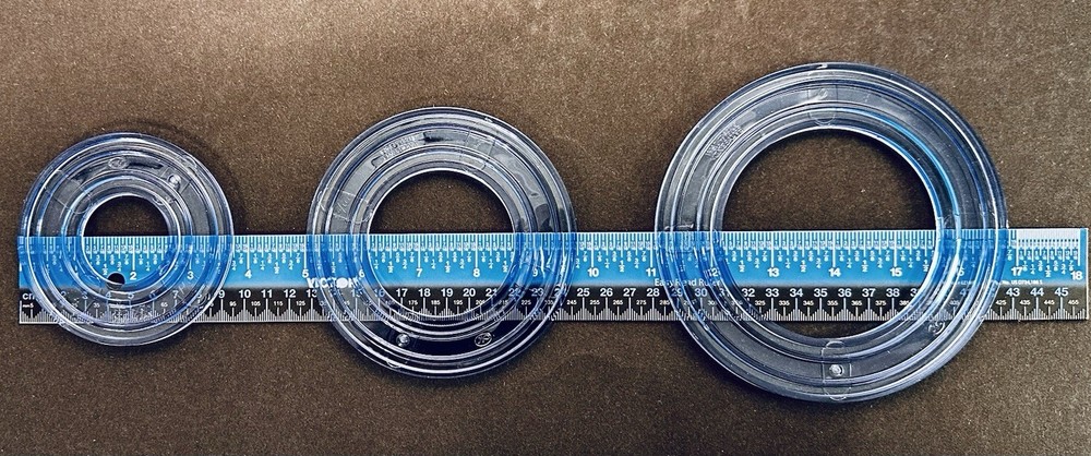 Creative Memories Custom Cutting System Patterns Templates Circles & Ovals 7pc