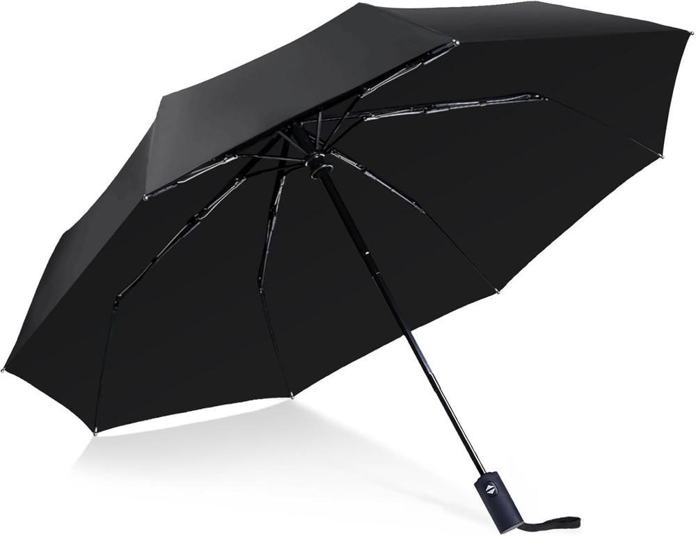 Travel Essentials Umbrella Windproof Compact Collapsible Light Strong Automatic