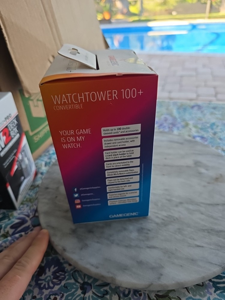 White Watchtower 100+ Convertible Deck Box Gamegenic