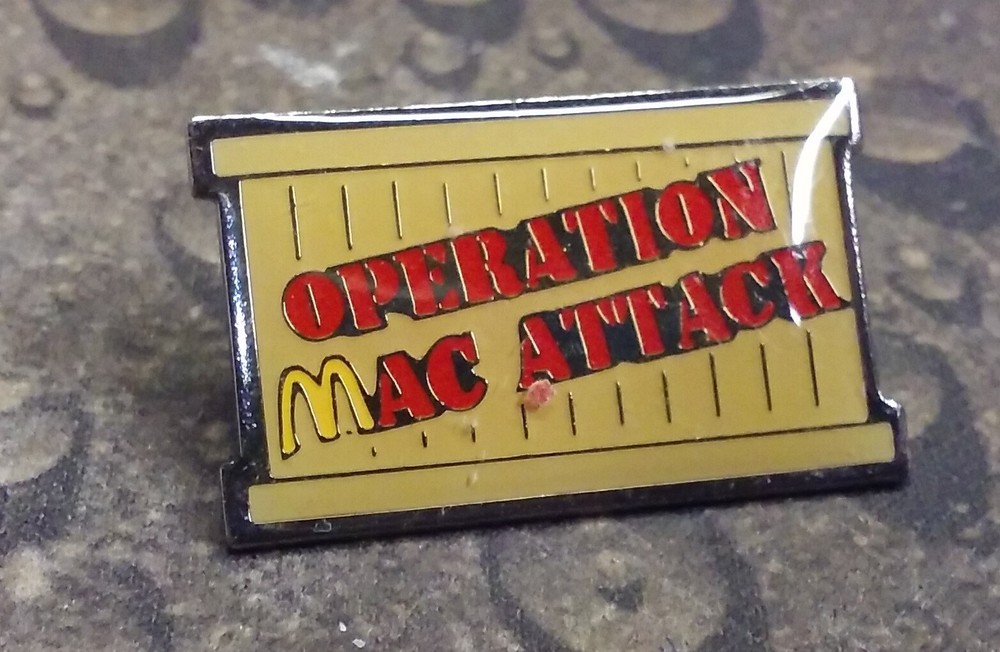 Ronald McDonald's Operation Mac Attack pin badge