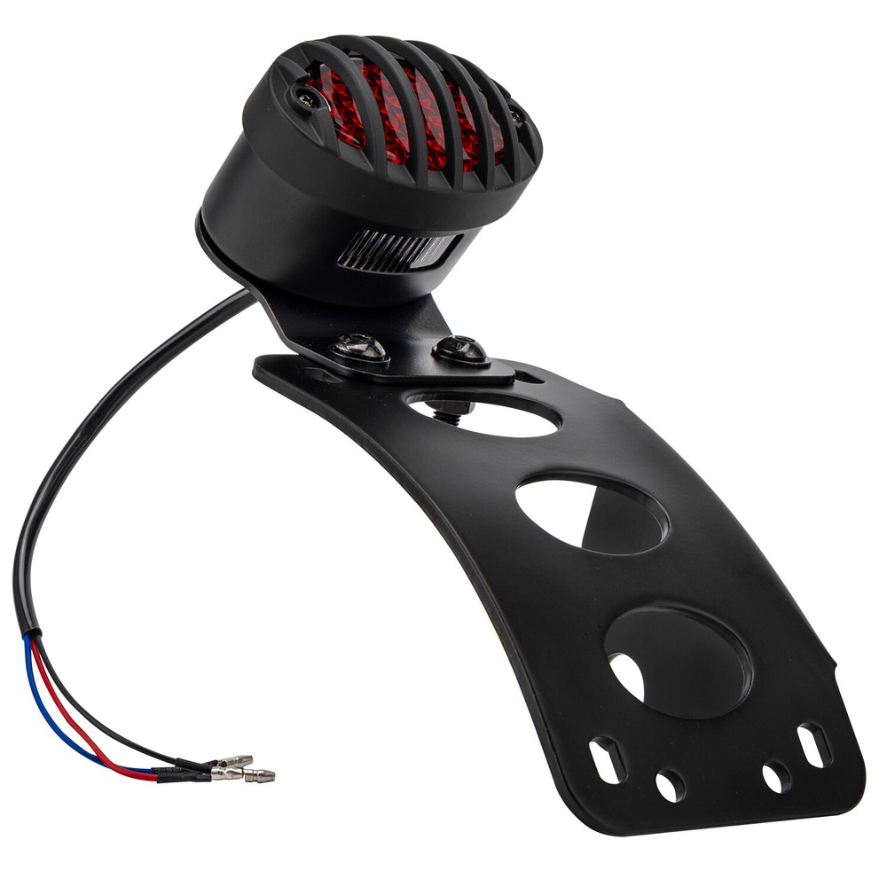 Motorcycle Side Mount License Plate Bracket Tail Light For Harley Chopper Bobber
