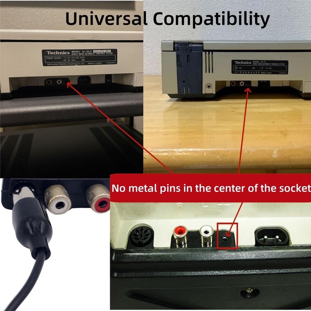 Funayama Turntable Ground Wire Plug-in Grounding for Technics black