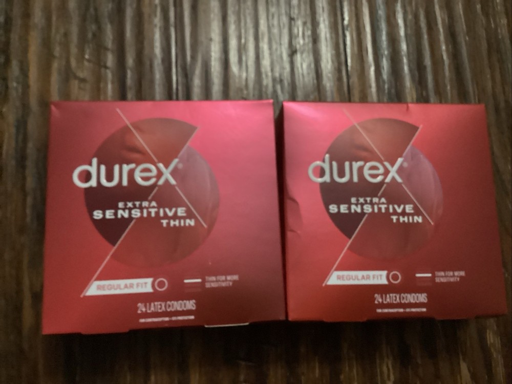 Durex extra Sensitive thin 24 latex condoms-2 pack