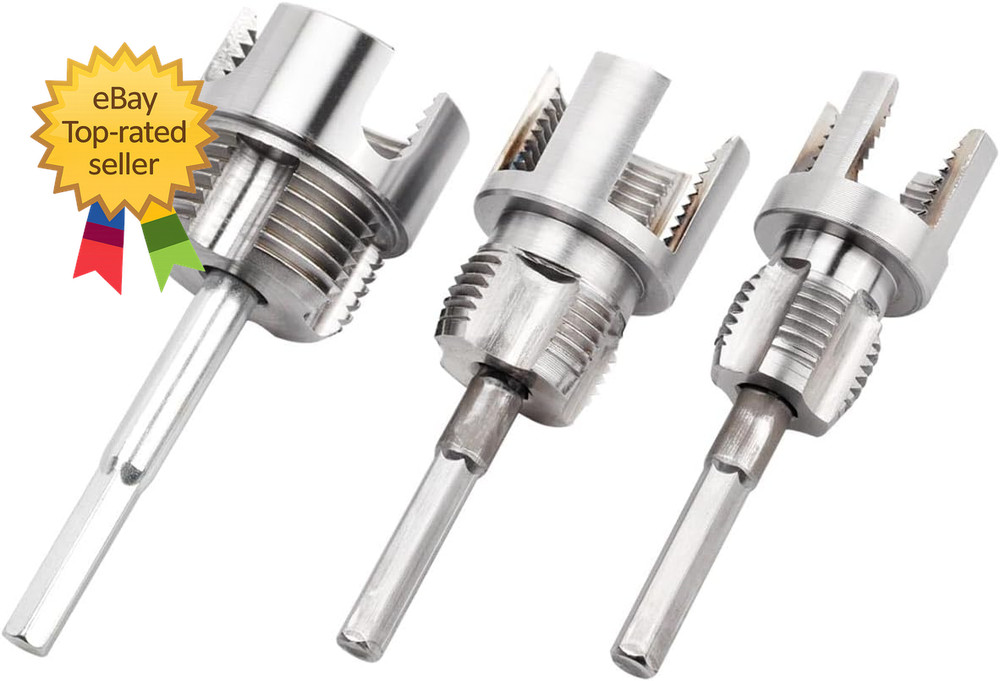 3Pcs PVC Pipe Threader Kit 1 2 3 4 1 NPT Integrated Internal & External Pipe