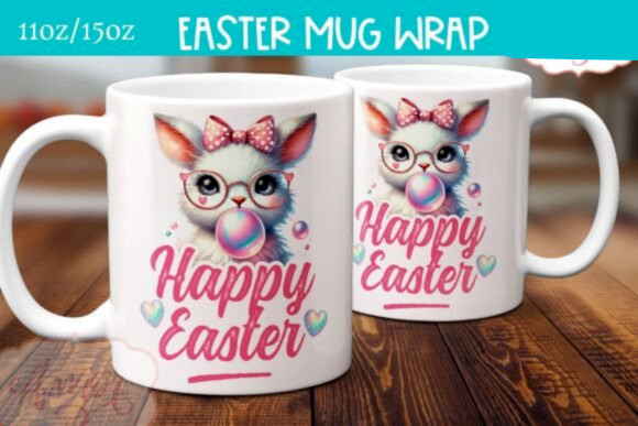 Cute Easter Mug Wraps PNG BUNDLE