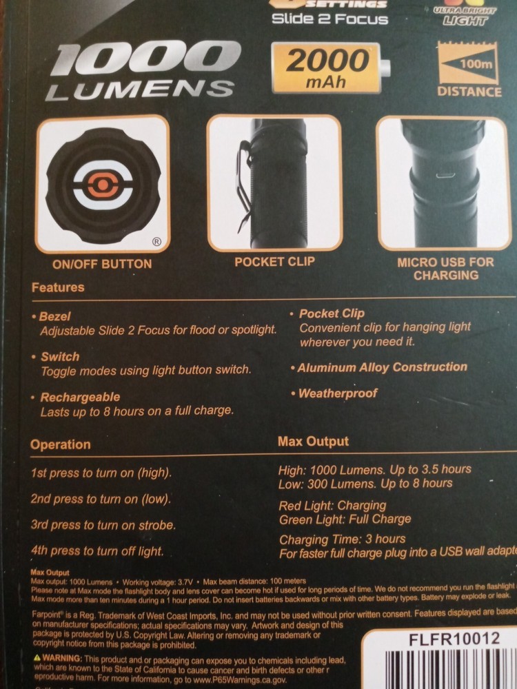 Real tree Roll-Top Cinch Dry Bag & Far point Rechargeable Flashlight Nice Combo!