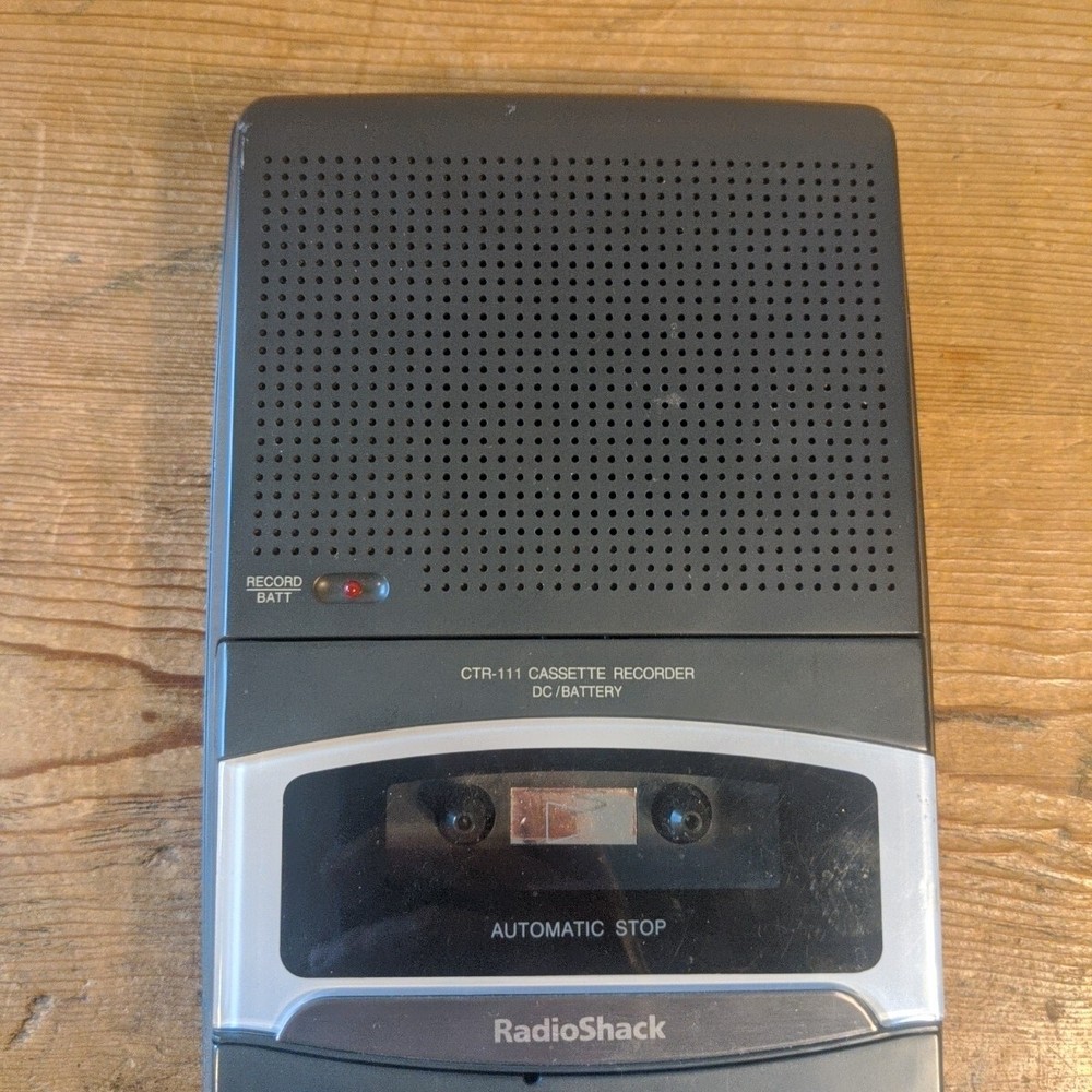RadioShack Desktop Cassette Recorder Model CTR-111 In Box Great Condition Retro!