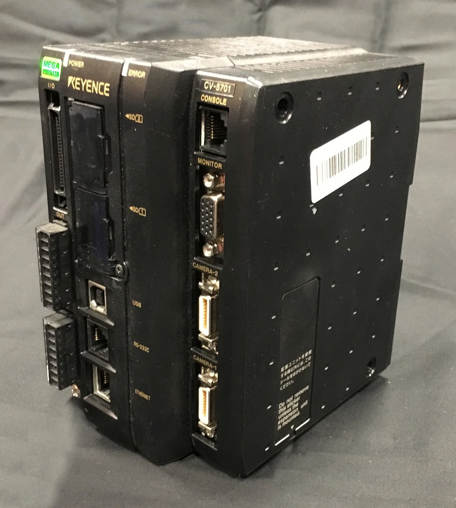 Keyence Vision 2-Camera Image Sensor Controller CV-5000 CV-5701 5MP w/SD Card