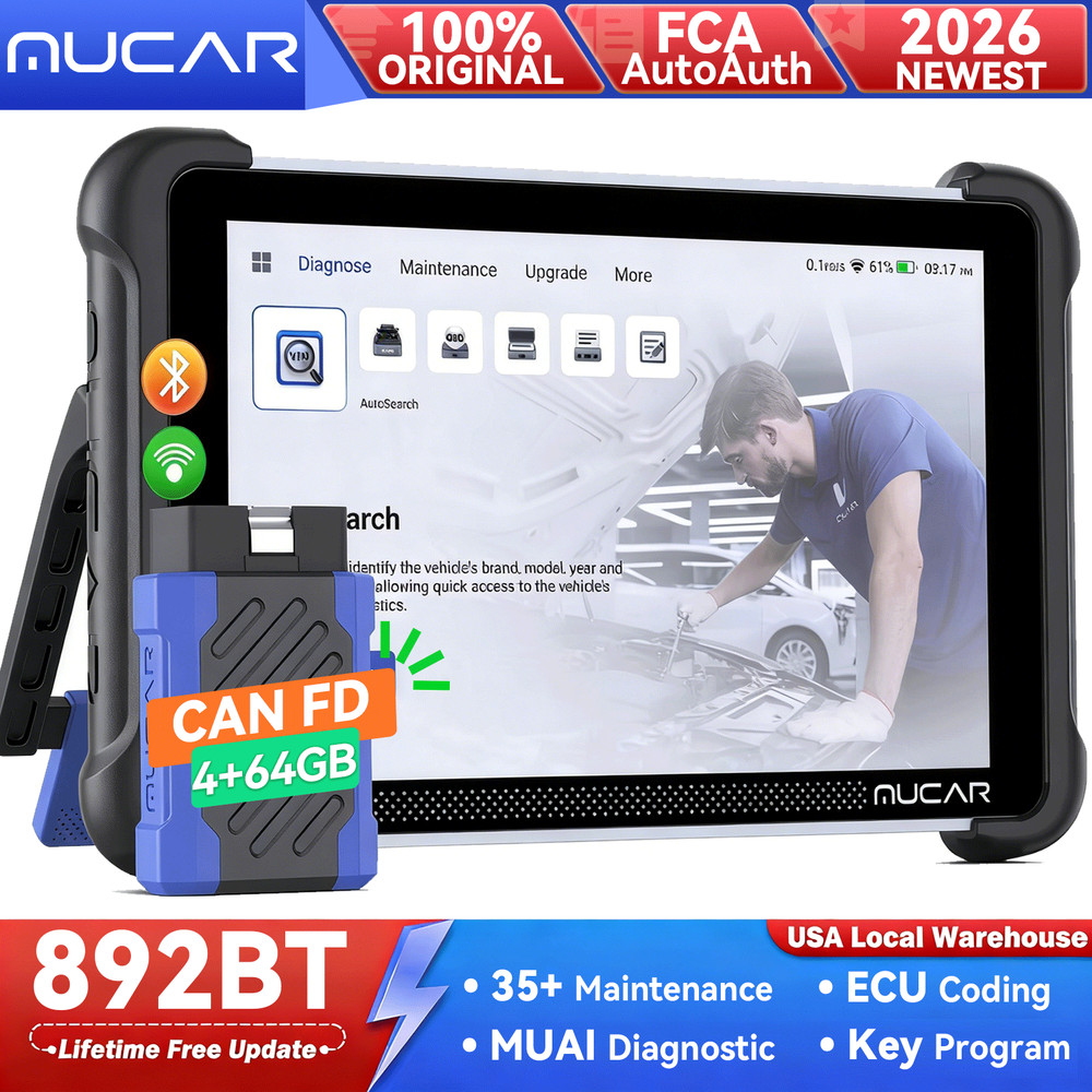 MUAI Diagnostic Scanner MUCAR 892BT Active Test ECU Coding Scan Tool CANFD/DOIP