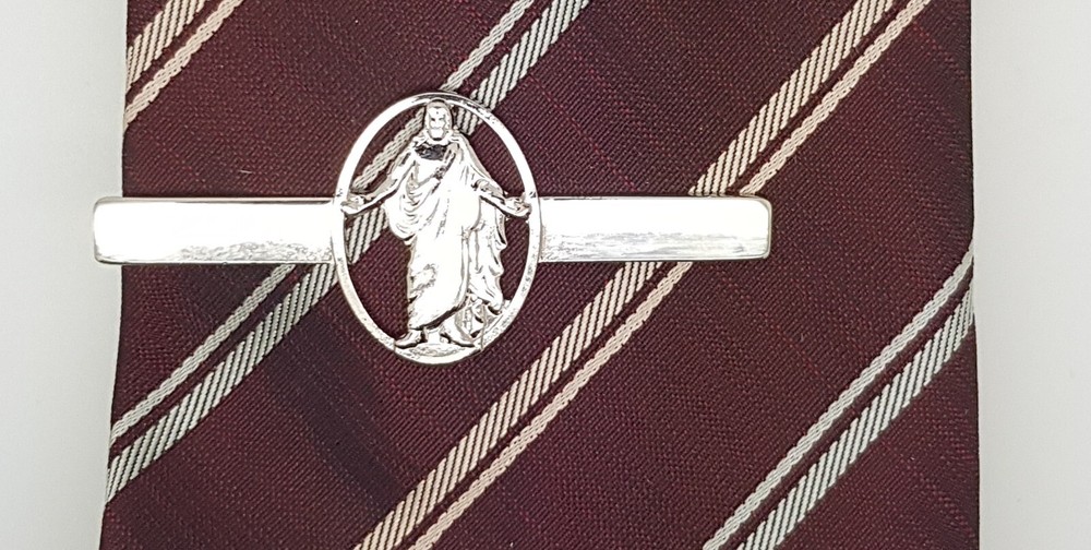 Christus Tie Bar, Silver plated
