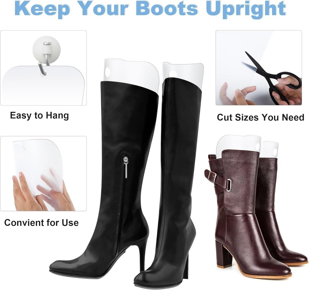 Boot Shaper Inserts PVC 10 Pieces Support Various Sizes Prevents Sagging Boots