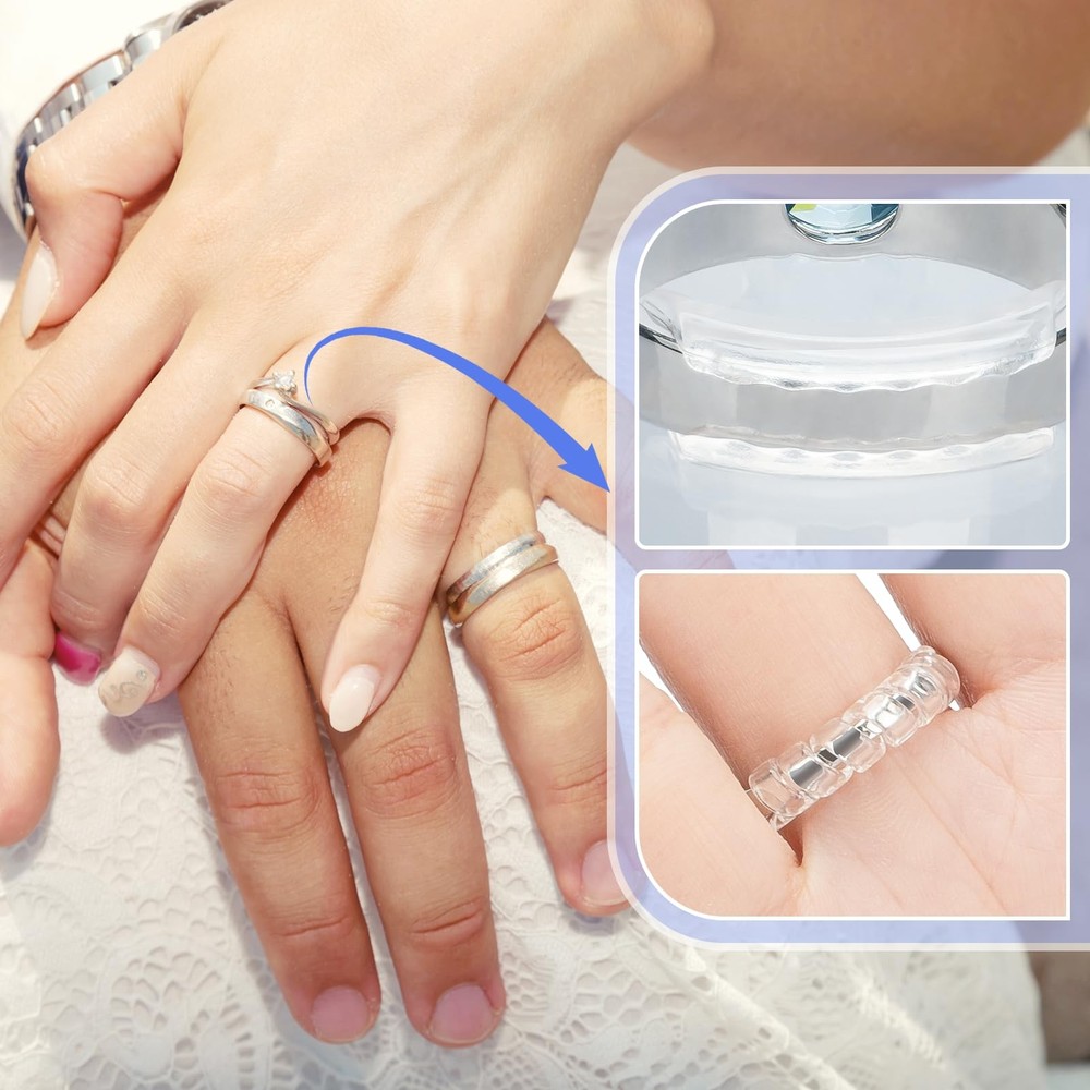 Ring Sizers for Loose Rings - 12 Pack Medium, 12 Size(2 Styles1-8mm）