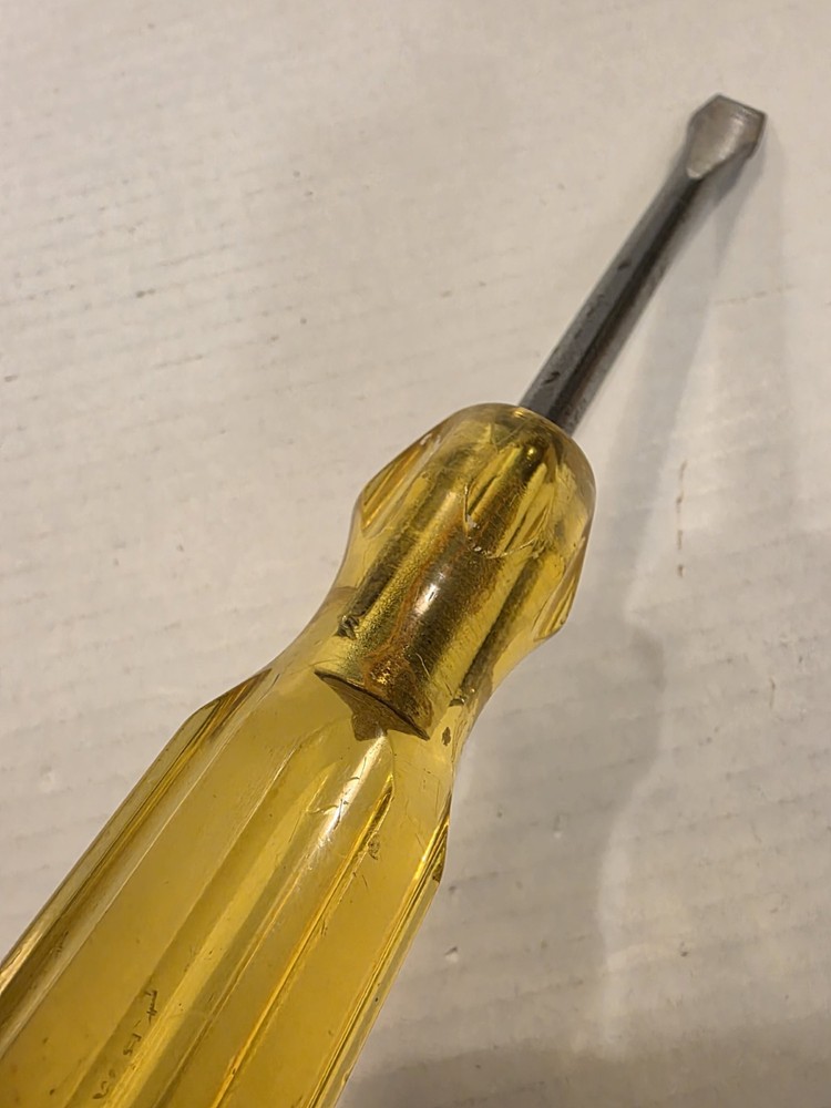 Flat Screwdriver Irwin USA Yellow Handle
