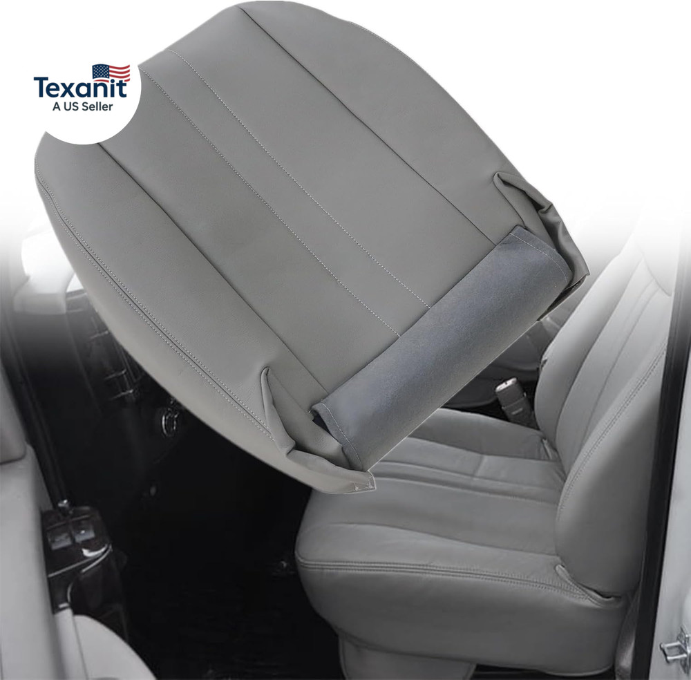 Front Driver or Passenger Side Bottom Replacement Leather Seat Cover Compatible