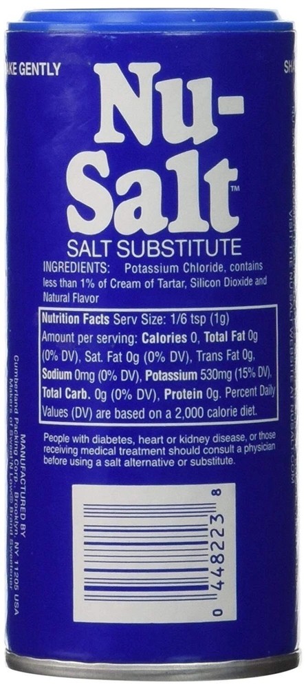 NU-SALT Substitute, Sodium-free, 3 Oz (3 Pack)