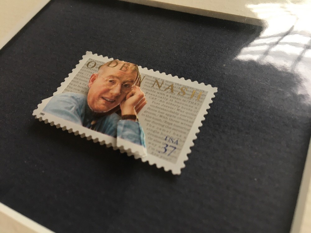 Ogden Nash Stamp Original Signed Art