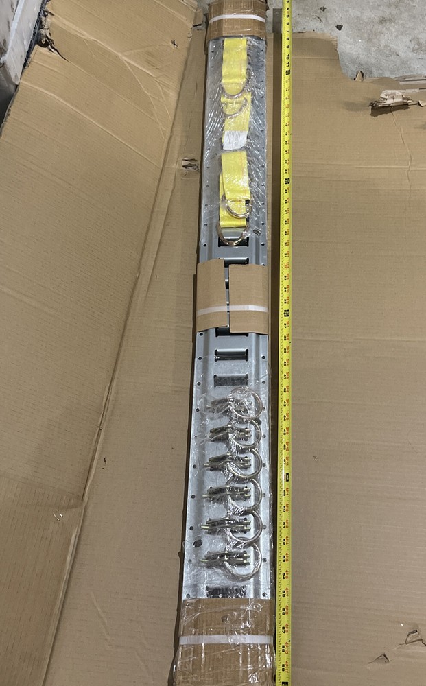 6 E-Track Tie-Down Rail Kit 5ft Horizontal E Track Rails and 6 Steel...