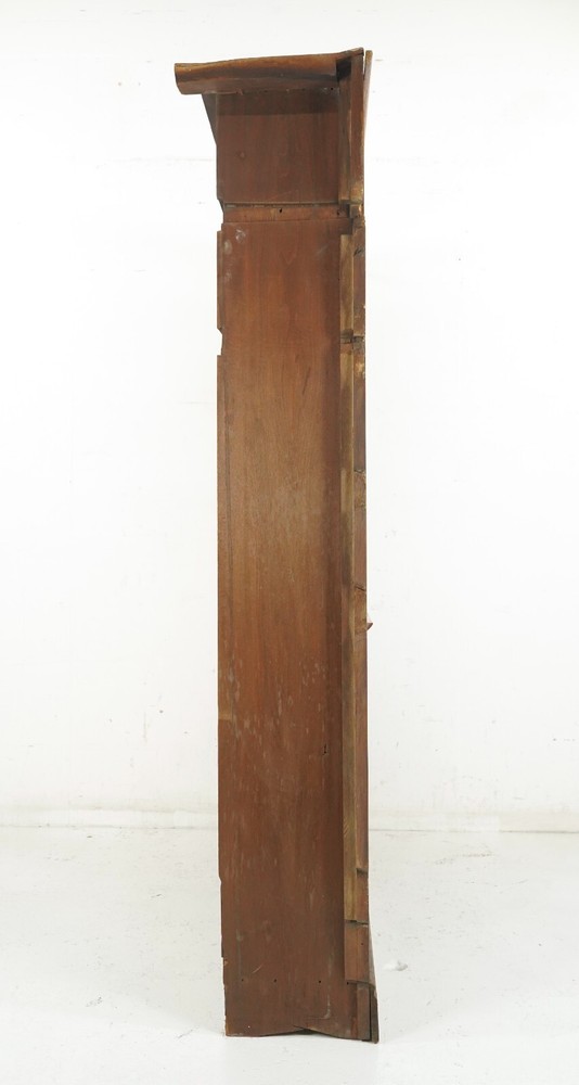 Reclaimed 4 Shelf Dark Wood Built in Library Bookcase