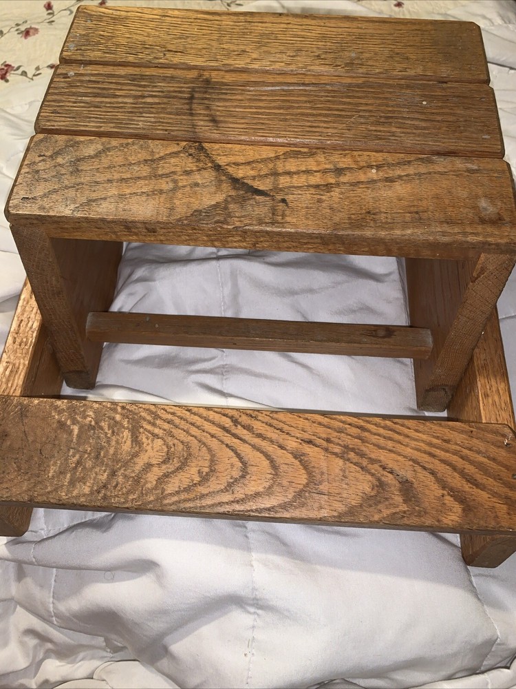 Foot Stool Bathroom Kitchen Step Stool Seat Bench Childrens Vintage.