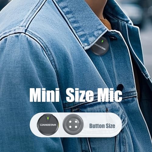 Wireless Lavalier Microphone for iPhone/Android, Mini Microphone with