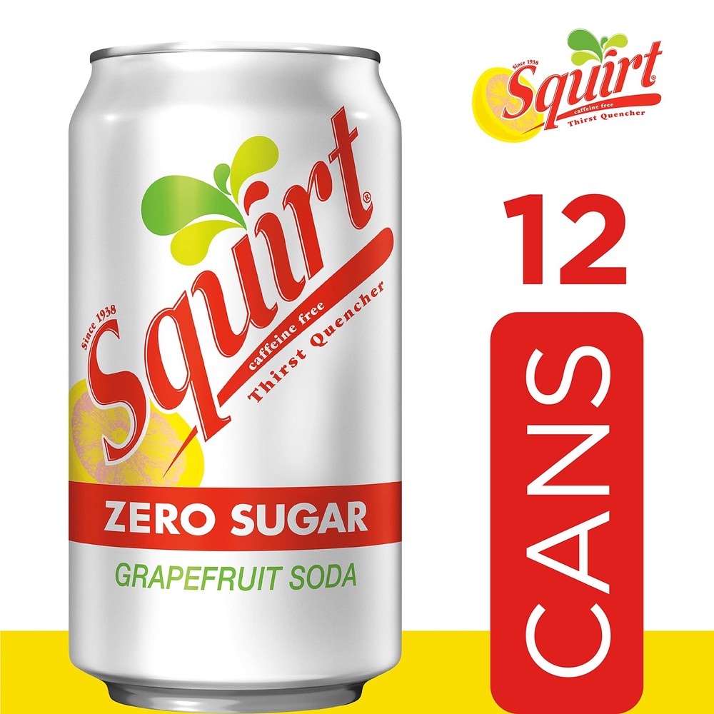 Zero Sugar Grapefruit Soda, 12 fl oz cans, 12 pack