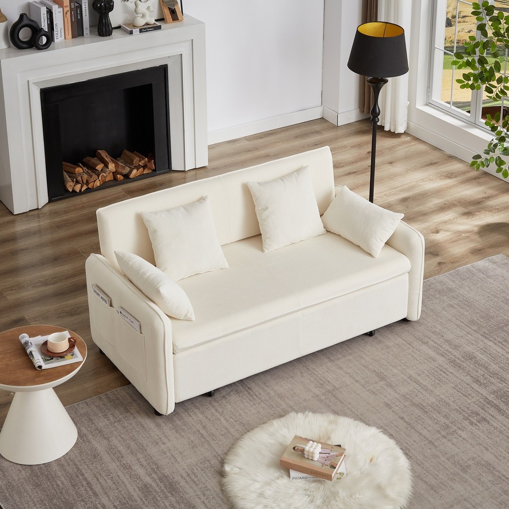 Convertible Sofa Bed 3 in 1 Multi-Function Folding Sleeper Sofa Bed with Pillows