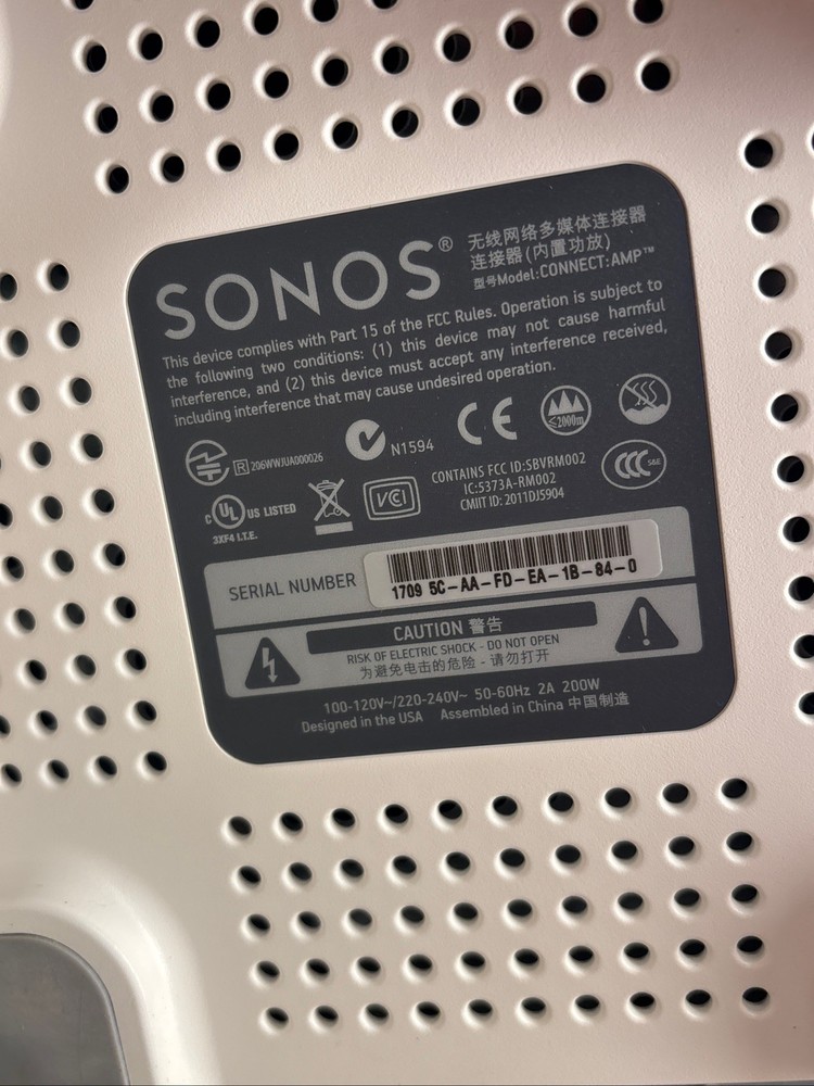 Sonos Connect Amp Gen 2 (S2 Compatible)