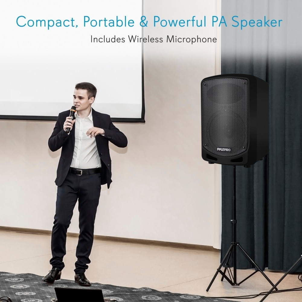 Pyle Compact & Portable Bluetooth PA Speaker - Karaoke Sound System