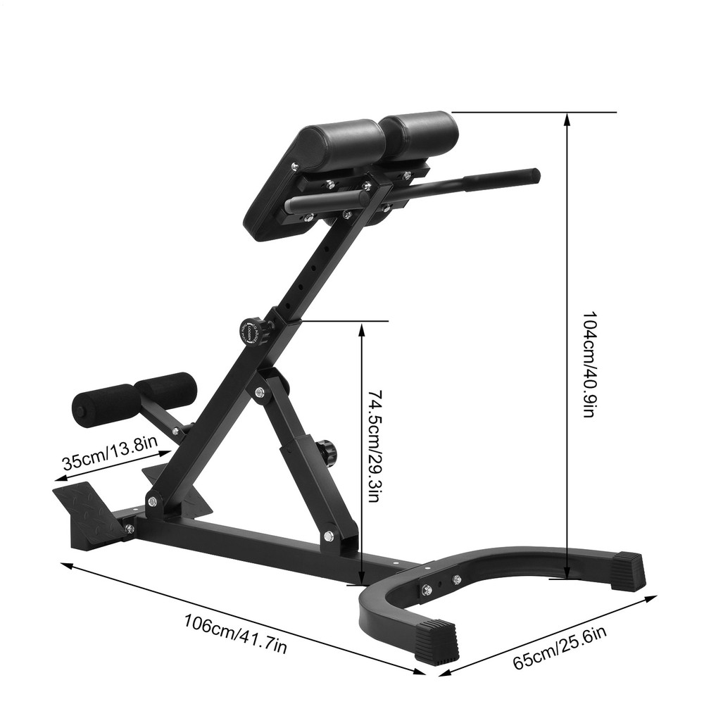 ‌Folding Roman Chair ‌Adjust Angle Core Back Workout Machine‌ Exercise Equipment