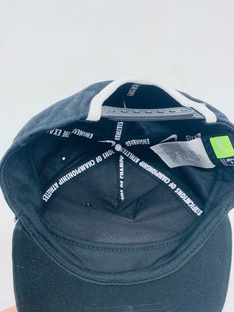 Nike Just Do It SnapBack Hat Black White Box Logo Size 4-7