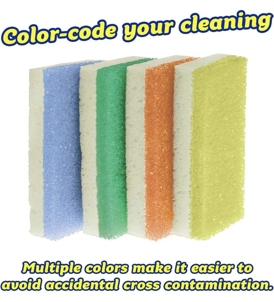 Scrub Daddy Sponge Daddy Dual-Sided Non- Scratch Sponge, Softs (4 pack)