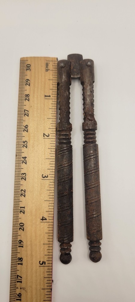 Vintage Reversible Flip Metal Nut Cracker