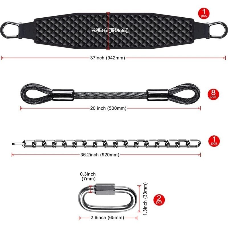 Ceiling Mounted Pull Up Bar 48 Inch Heavy Duty Multi Grip W/ Resistance Bands US