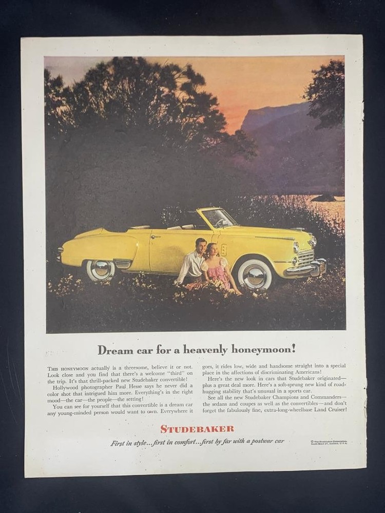 Magazine Ad* - 1948 - Studebaker Convertible - (#2)