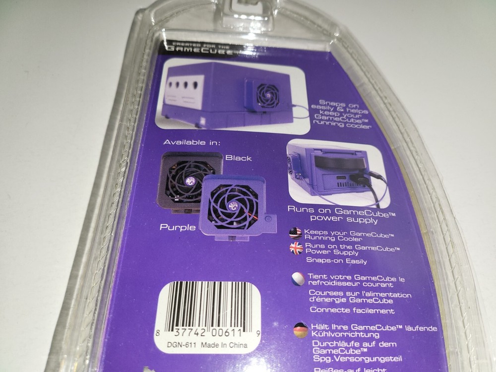 NEW Snap on External indigo/Purple Gamecube Console System Digi Cooling Fan